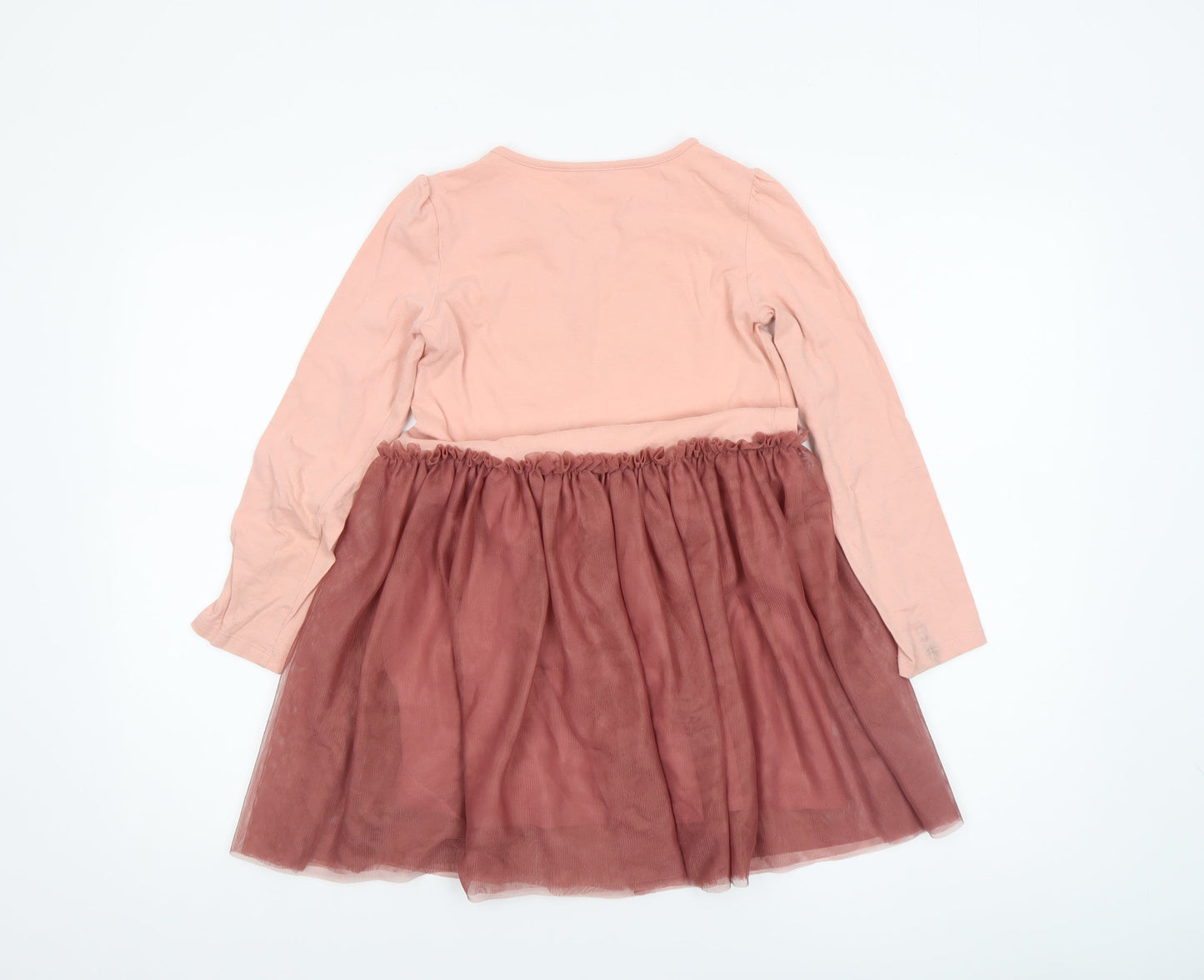 C&A Girls Pink Unicorn Tutu Dress Long Sleeve Size 9 Years