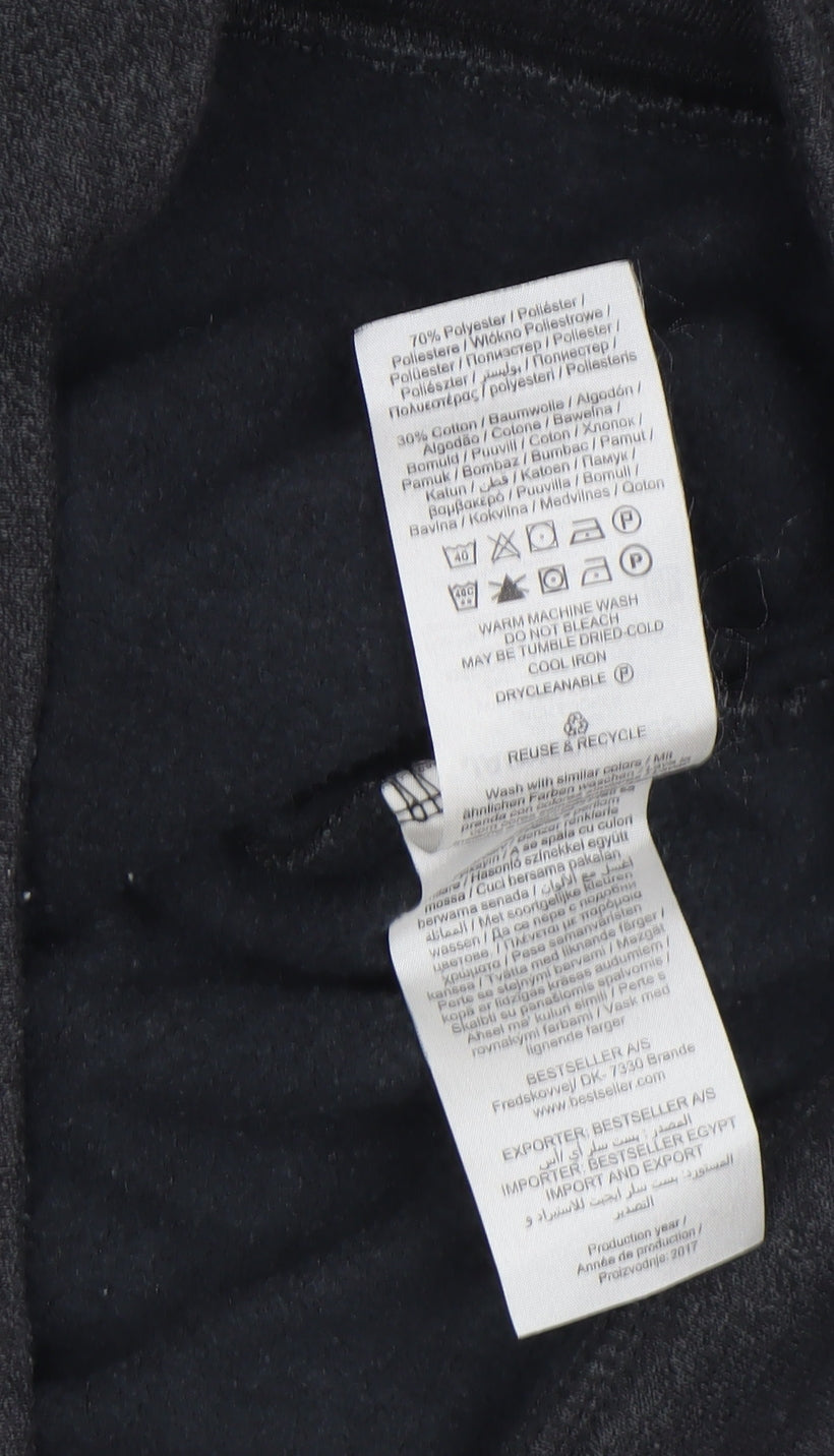 Jack & Jones Mens Black Pullover Hoodie S Graphic Print Originals