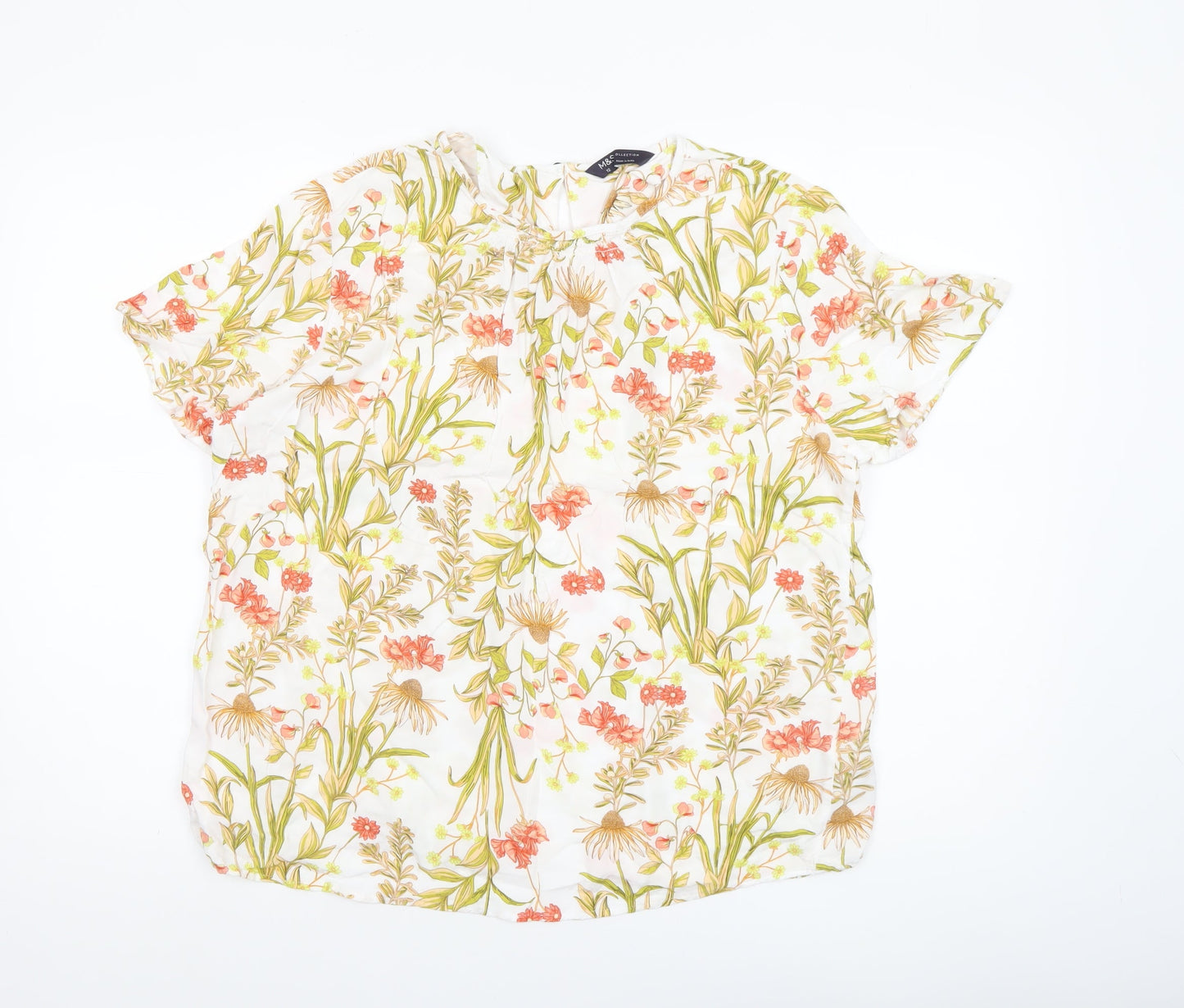 Marks and Spencer Women’s Multicoloured Floral Viscose Blouse Size 12