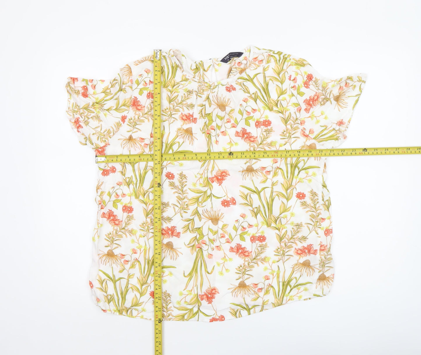 Marks and Spencer Women’s Multicoloured Floral Viscose Blouse Size 12