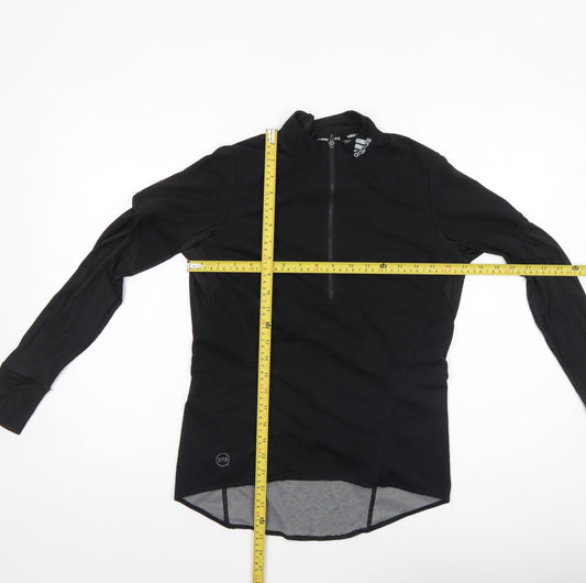 Adidas Womens Black Cycling 1/4 Zip Long Sleeve Top Size M