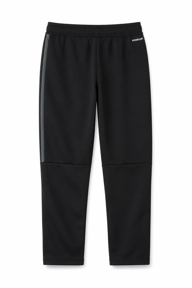 Front view of adidas boys’ black 12 years jogger trousers with zip pockets