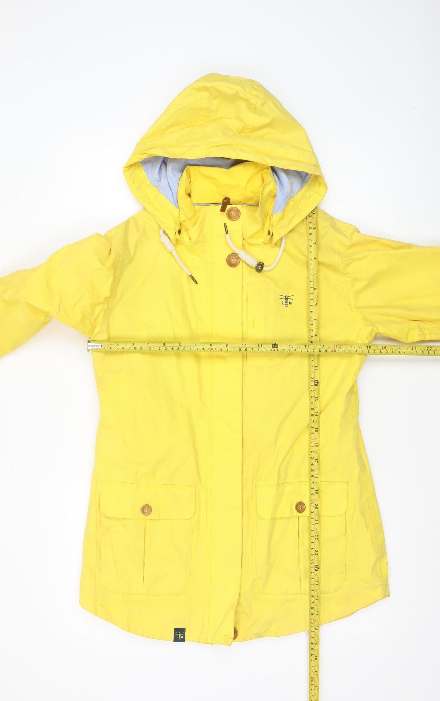 Lighthouse Women's Yellow Waterproof Rain Coat Jacket Size 10