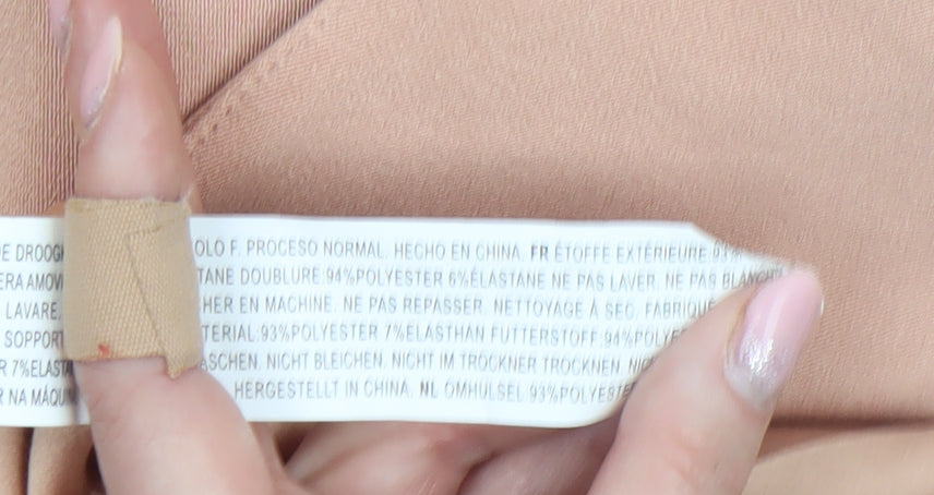 Forever 21 Women's Beige Double-Breasted Blazer Coat UK 12