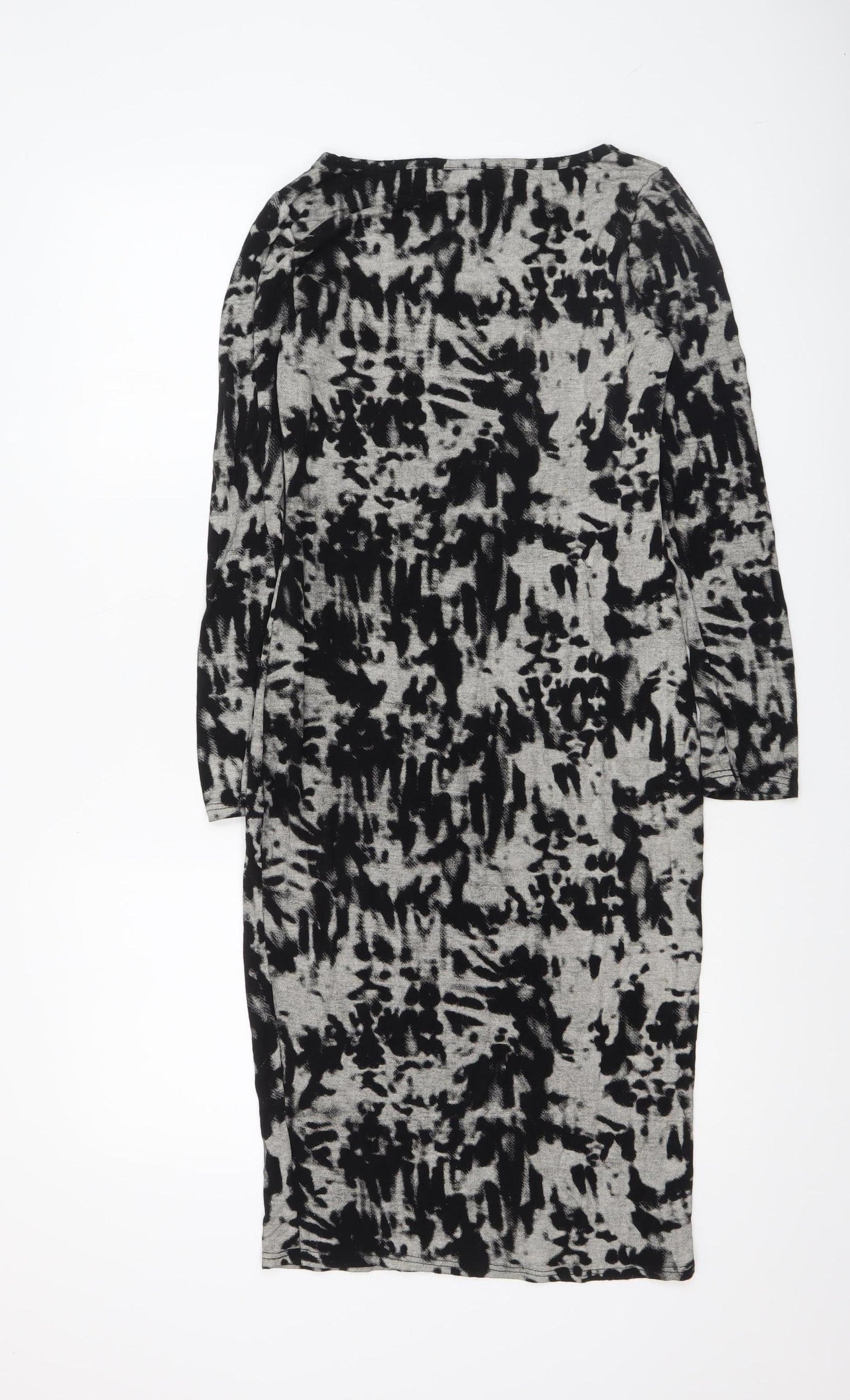 Great Feeling Women’s Black Grey Tie Dye Bodycon Dress S