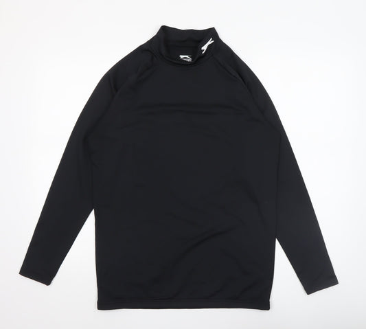 Slazenger Men's Black Long Sleeve Activewear Top Size L