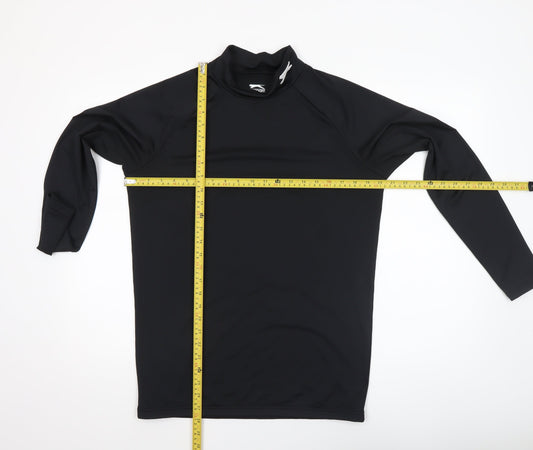 Slazenger Men's Black Long Sleeve Activewear Top Size L
