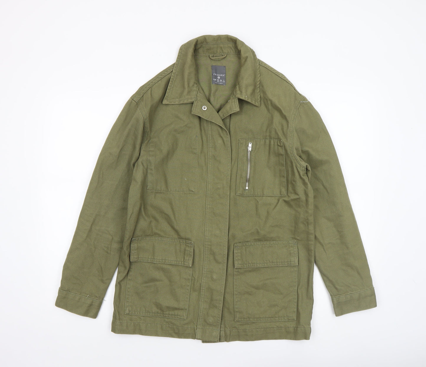 Primark Women's Green XS Cotton Military Jacket