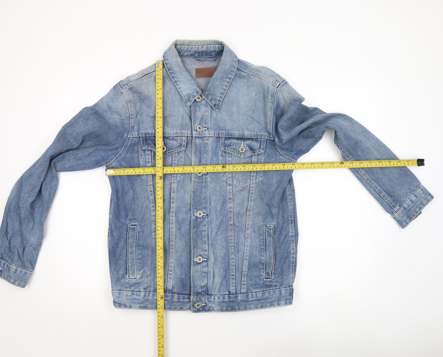 ASOS Mens Blue Denim Cotton Basic Jacket Size M 38in Classic Casual