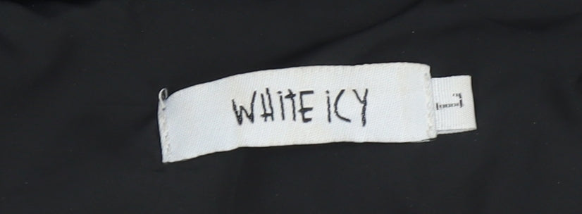White Icy Women's Black Puffer Waistcoat L Regular Polyester