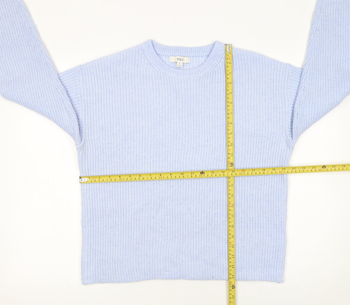 Marks and Spencer Women’s Blue Chunky Knit Pullover Jumper Size M