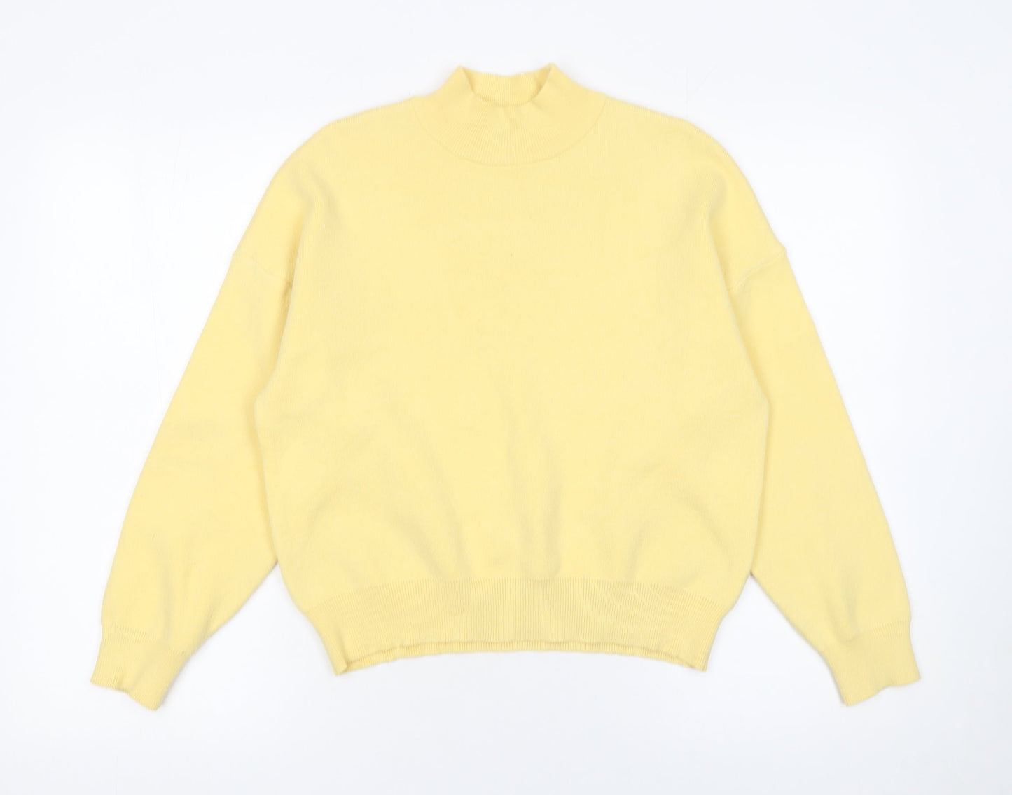 Primark Women Yellow Mock Neck Pullover Knit Jumper Size S