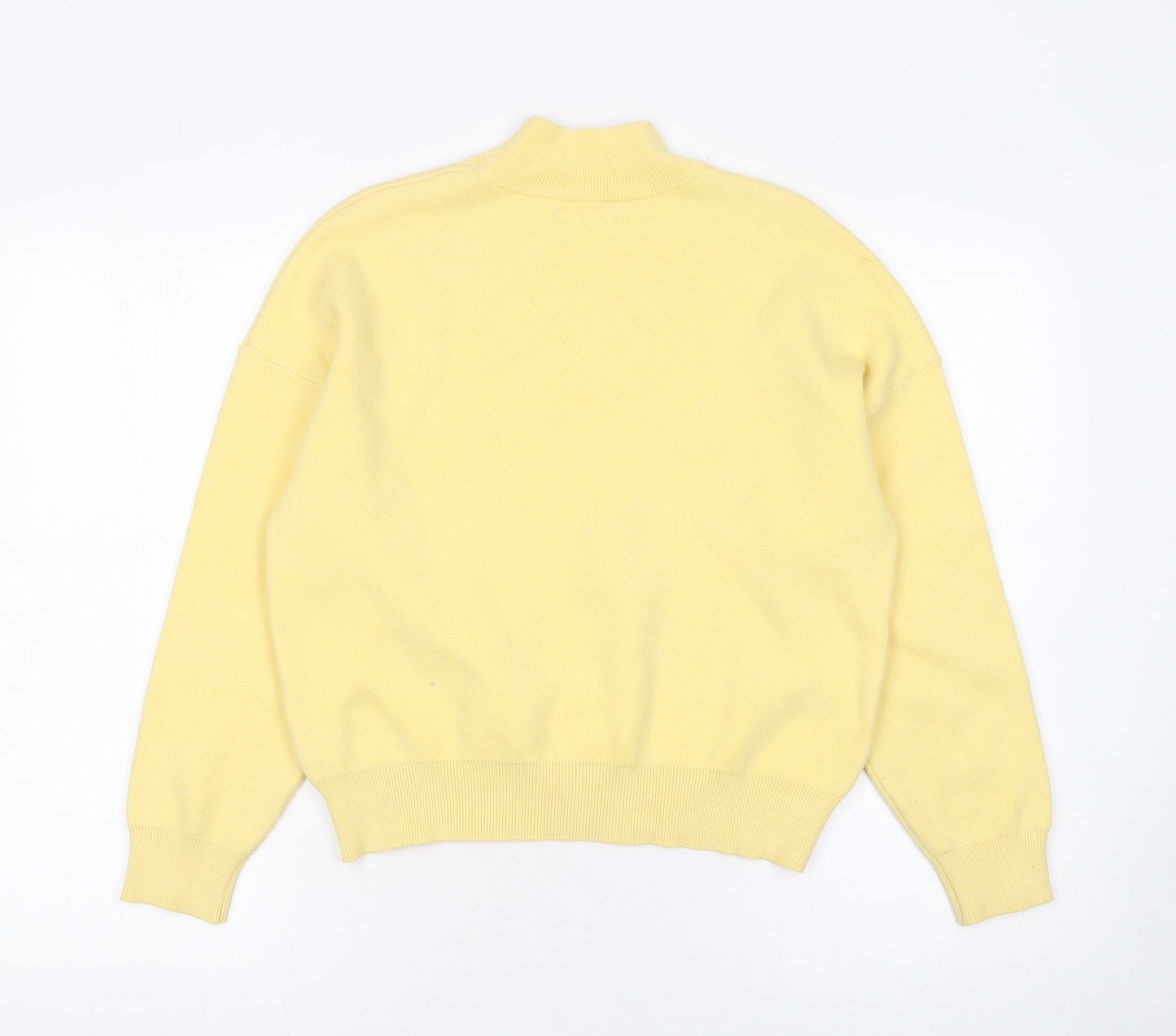 Primark Women Yellow Mock Neck Pullover Knit Jumper Size S