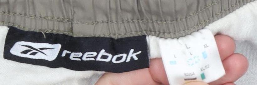 Reebok Men’s Beige Jogger Track Pants L Relaxed Fit Nylon Sportswear