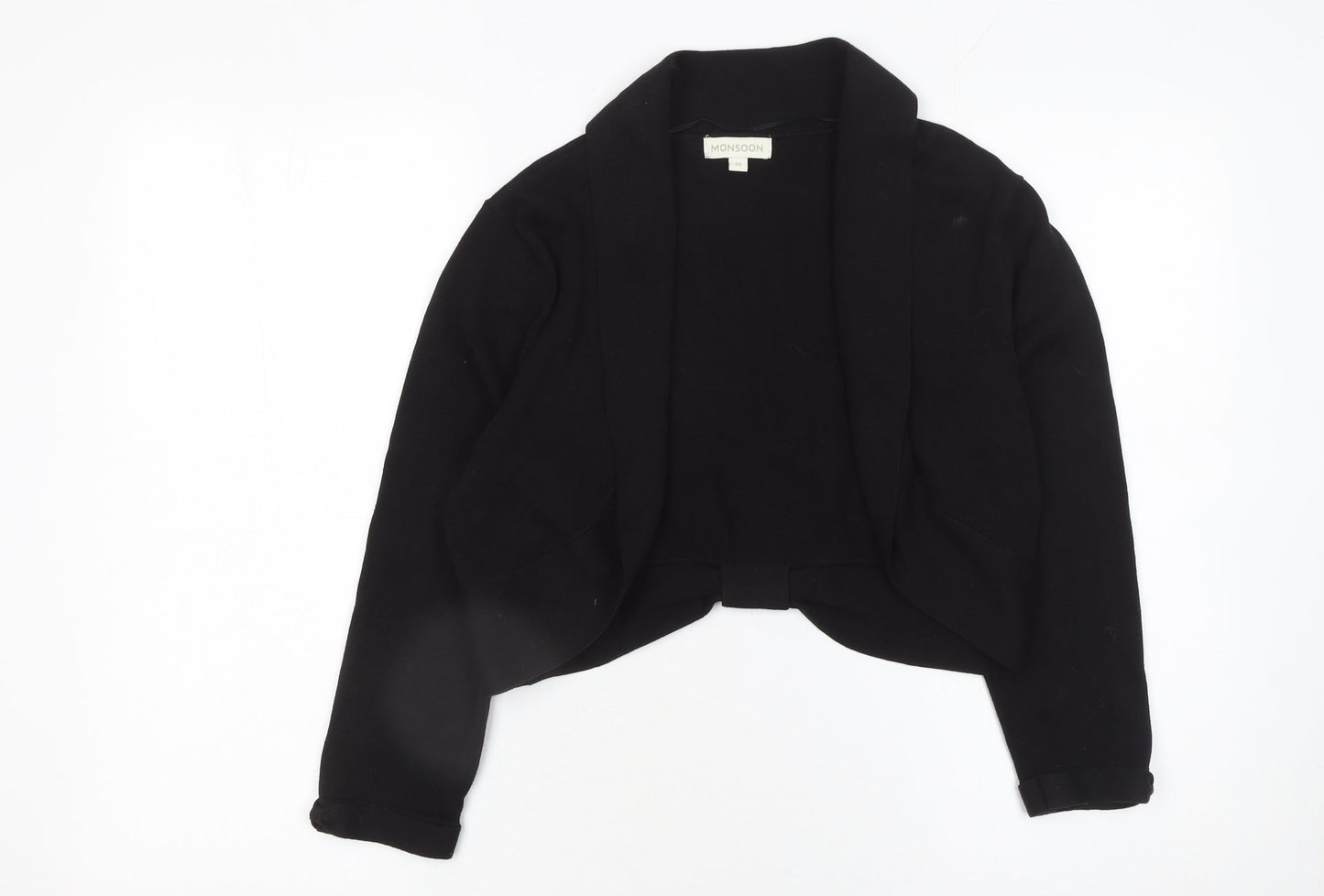 Monsoon Women’s Black Cotton Shrug Cardigan M Classic Style