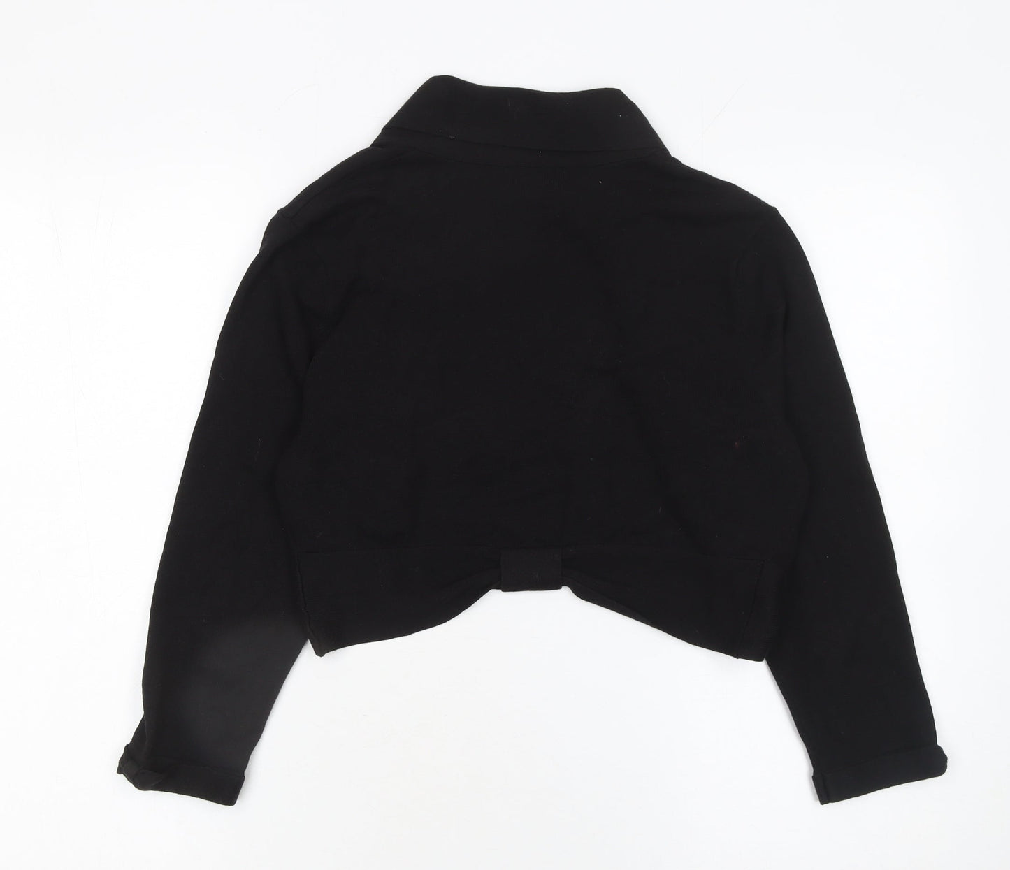 Monsoon Women’s Black Cotton Shrug Cardigan M Classic Style