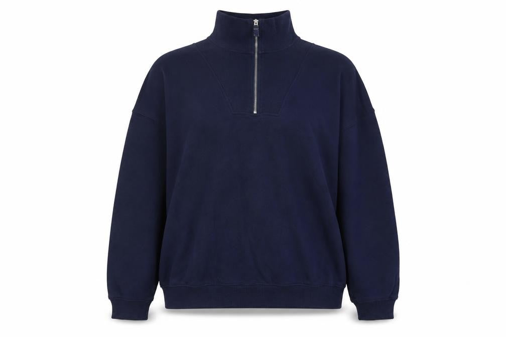 Dunnes Stores Women’s Navy 1/2 Zip Sweatshirt XL Cotton Blend