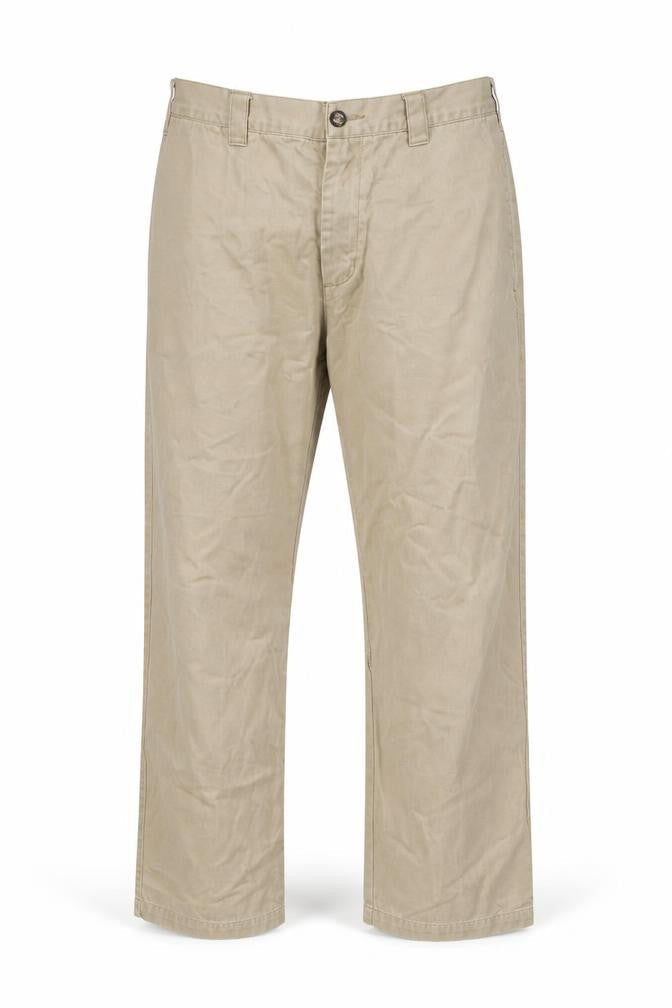 Kartel Men's Beige Chino Trousers 34R Regular Cotton Casual Pants