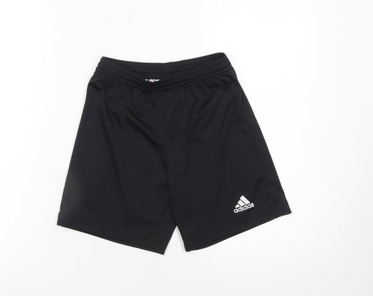 adidas Boys Black 9-10 Years Athletic Activewear Shorts