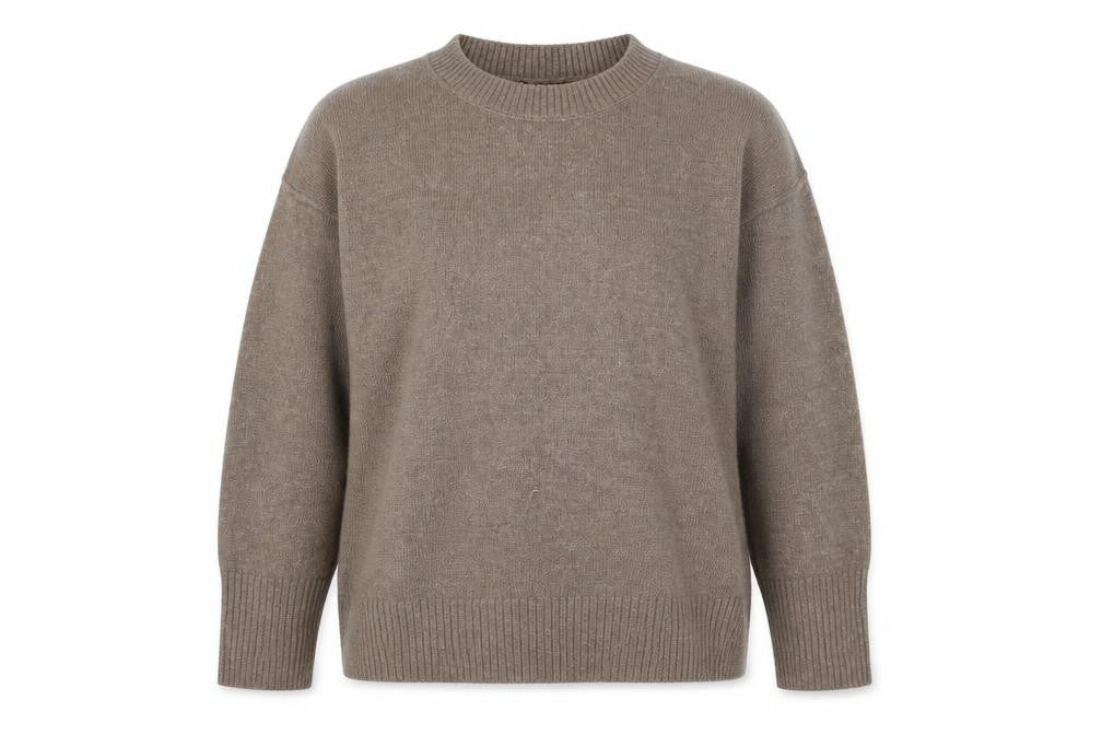 Dunnes Women Brown Crew Neck Long Sleeve Pullover Jumper Size L