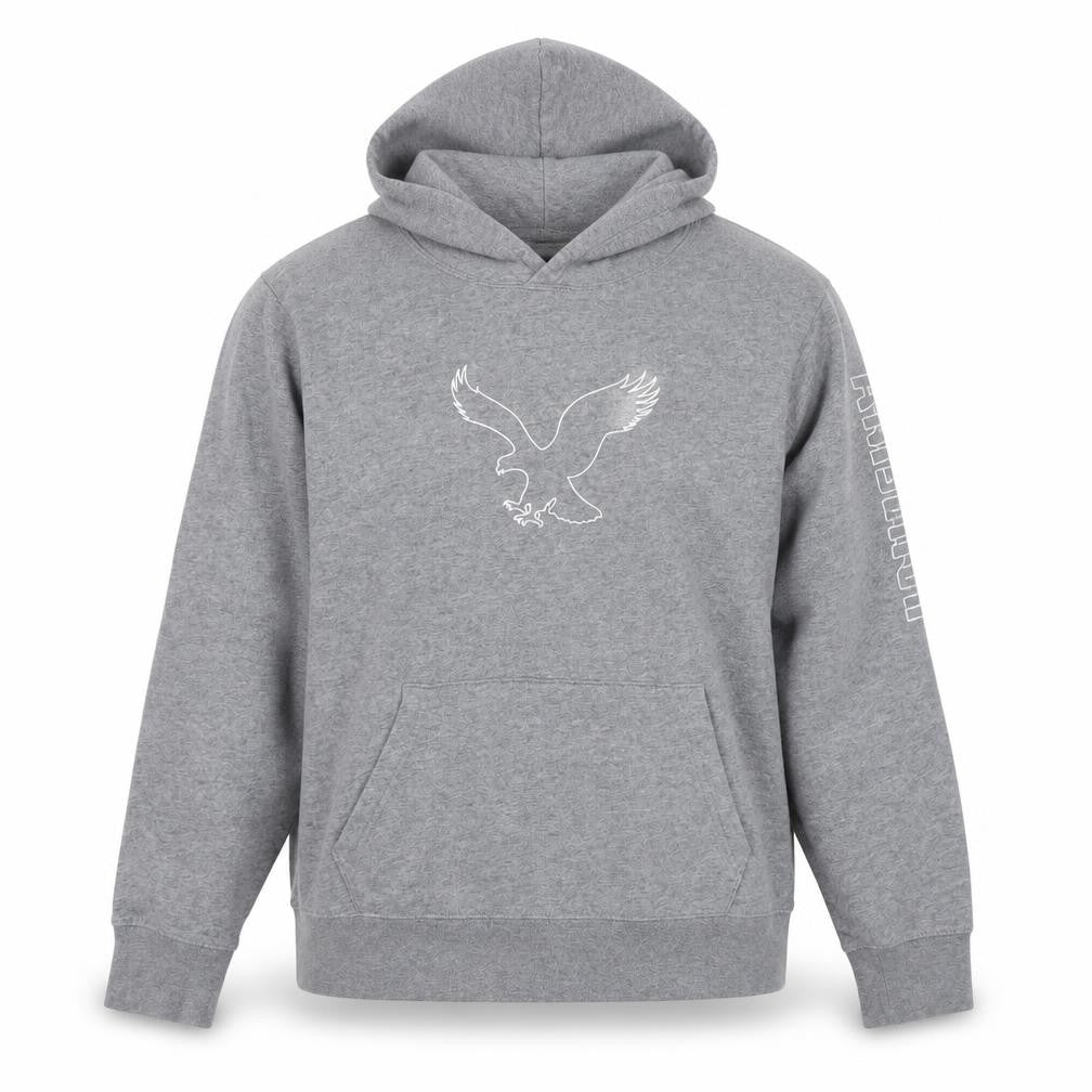 American Eagle Outfitters Men's Grey Pullover Hoodie M