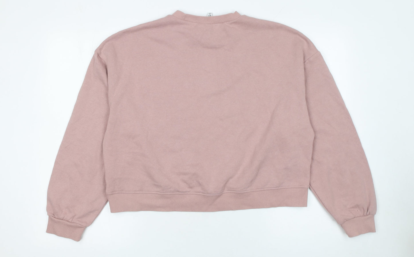 H&M Divided Women Dusky Pink Cotton Blend Pullover Sweatshirt M