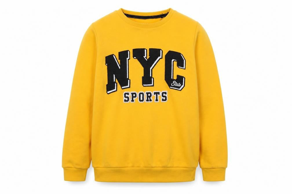 Primark Boys Yellow NYC Sports Pullover Sweatshirt 14-15 Years