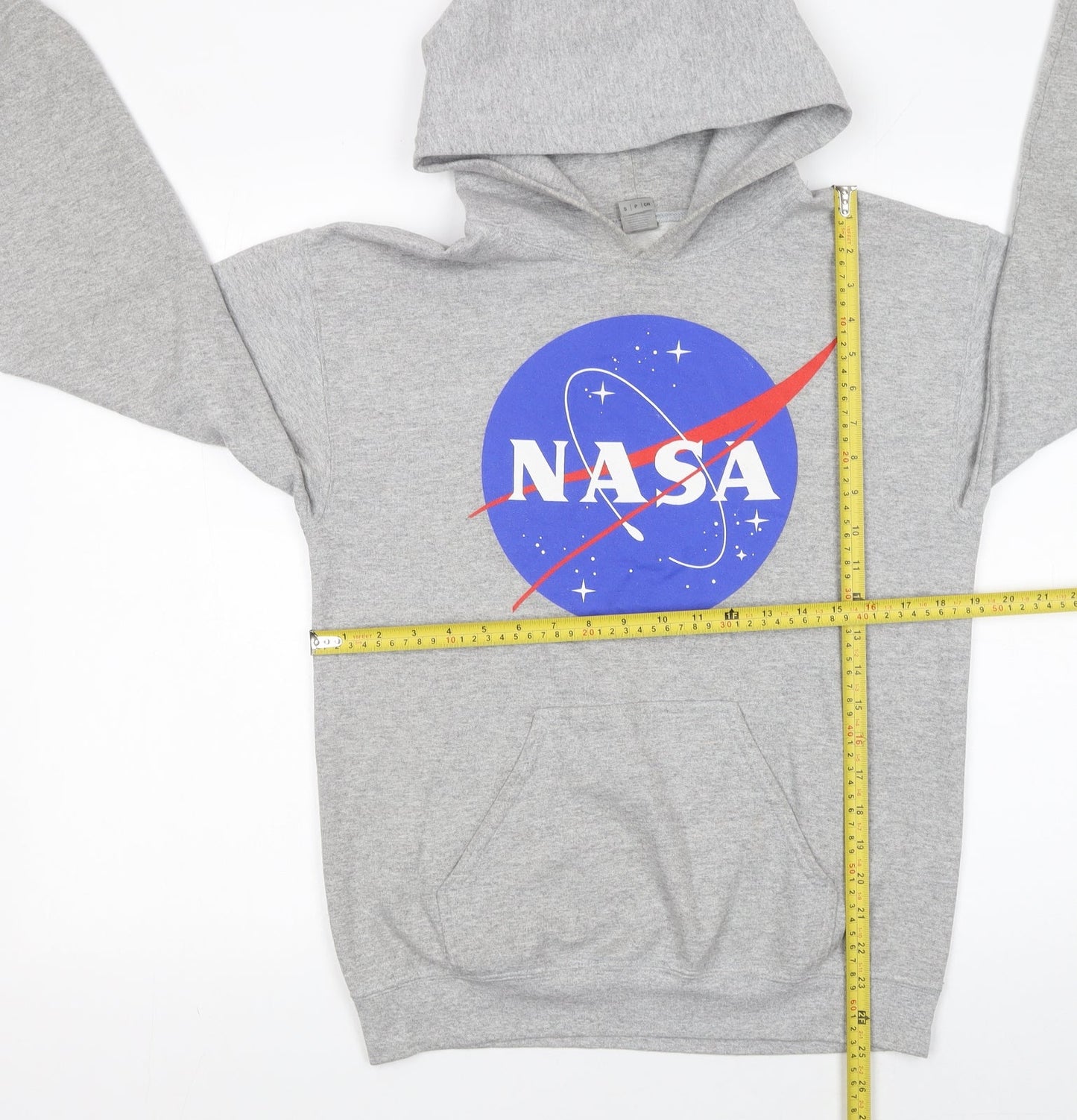 Gildan Men's Grey NASA Logo Pullover Hoodie Size S