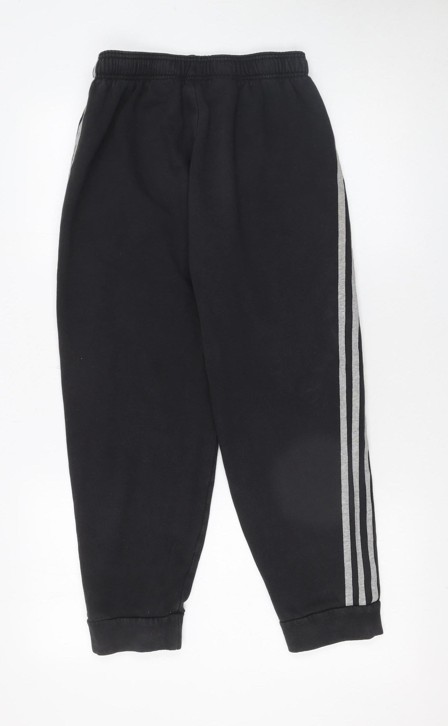 Adidas Boys Black Jogger Sweatpants 13-14 Years 164cm Cotton Blend