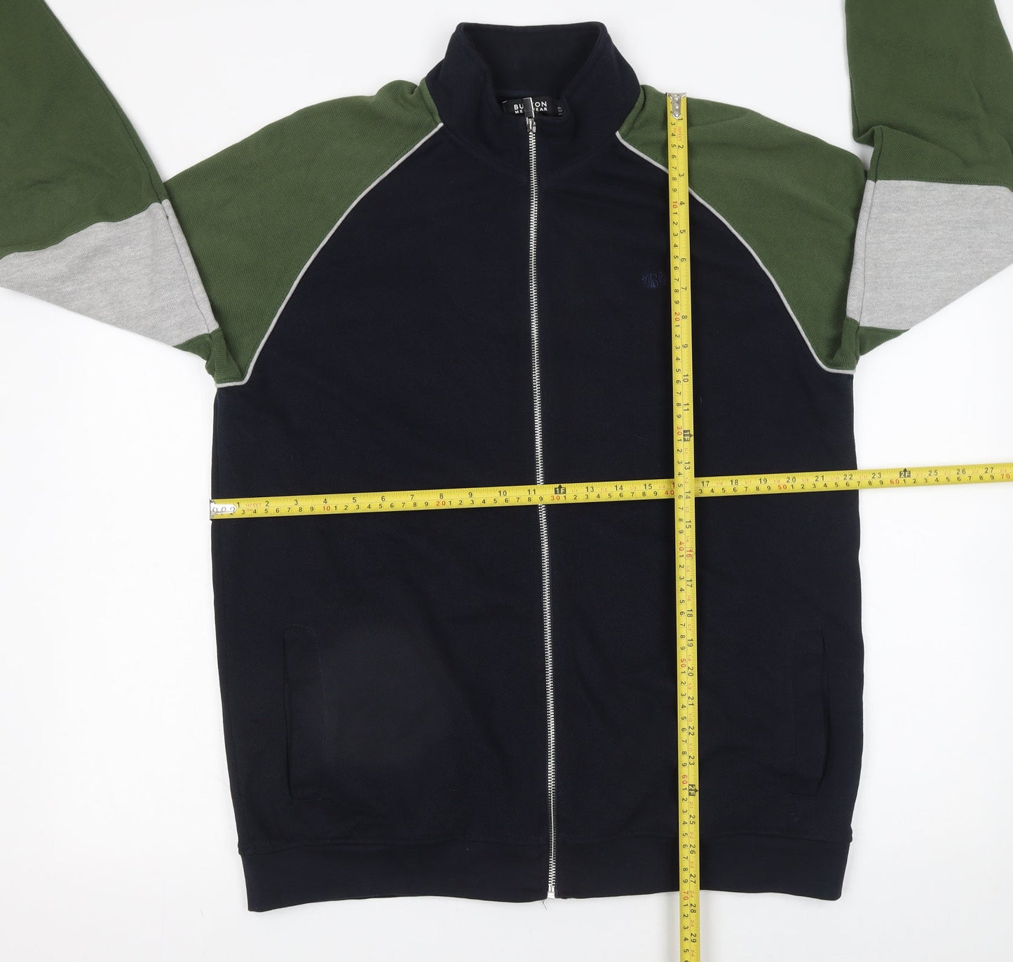 Burton Menswear Men’s Multicoloured L Full Zip Cotton Jumper