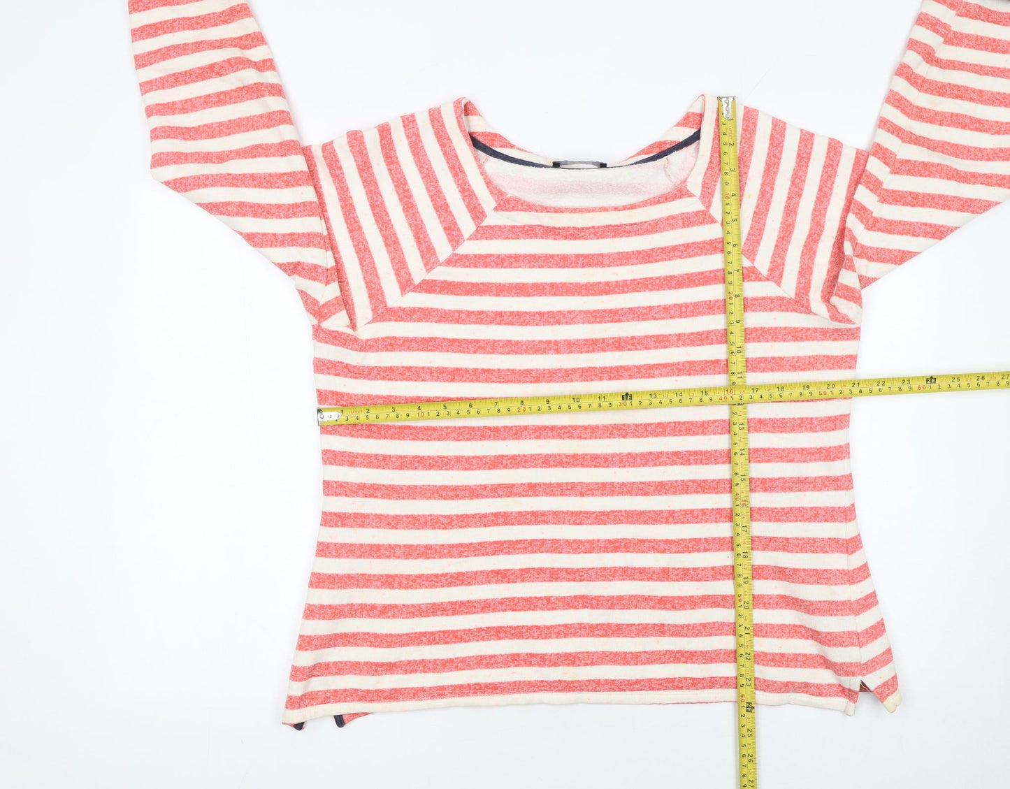 George Women’s Red Striped Pullover Sweatshirt Size 18 Cotton Blend