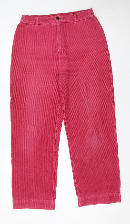 Marks and Spencer Women’s Pink Corduroy Trousers Size 16 Long