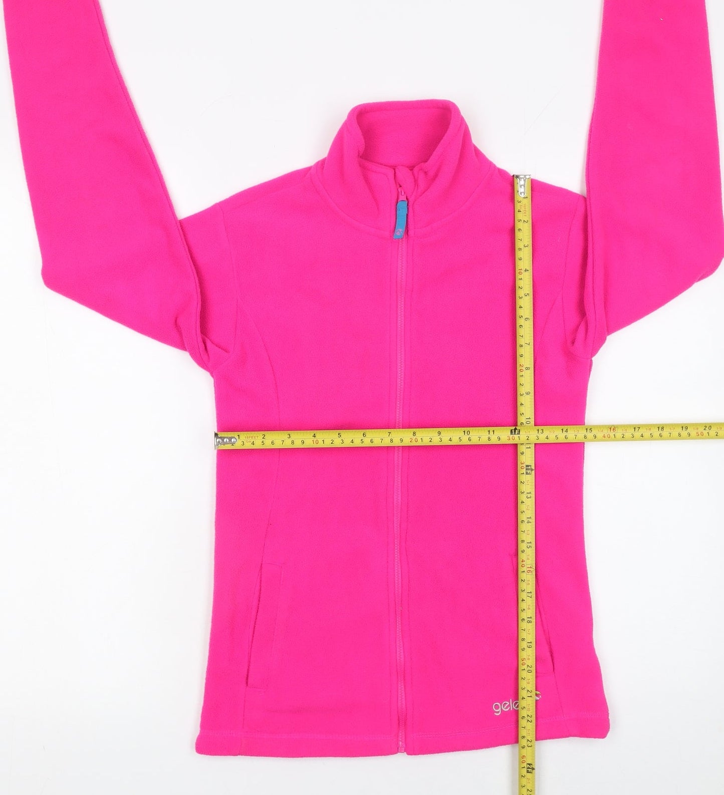 Gelert Girls Pink Fleece Full Zip Jacket 13 Years Lightweight Outdoor