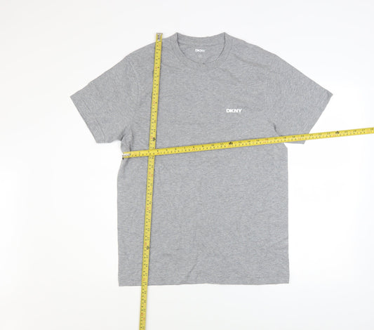 DKNY Men's Grey Cotton Crew Neck Short Sleeve T-Shirt M