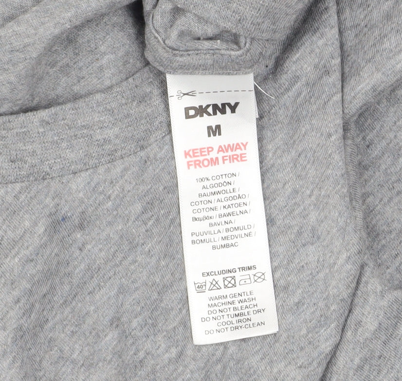 DKNY Men's Grey Cotton Crew Neck Short Sleeve T-Shirt M