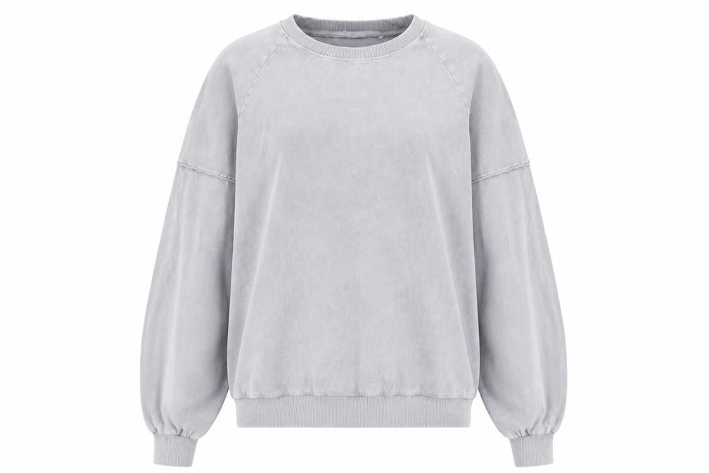 Next Women Grey Cotton Pullover Sweatshirt L Casual Relaxed Fit