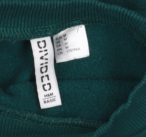 H&M Divided Women's Green Pullover Sweatshirt Size 12 Regular Fit