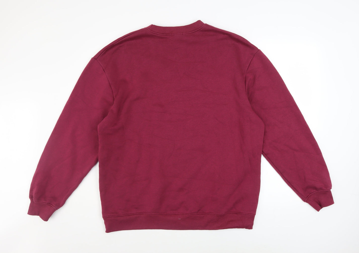 boohooMAN Men's Red XS Pullover Graphic Sweatshirt
