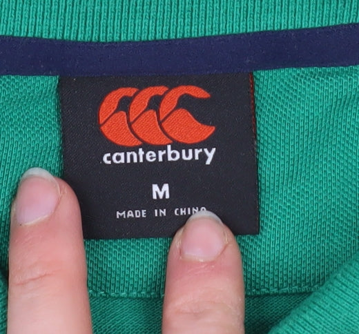 Canterbury Men's Green IRFU Rugby Polo Shirt Size M