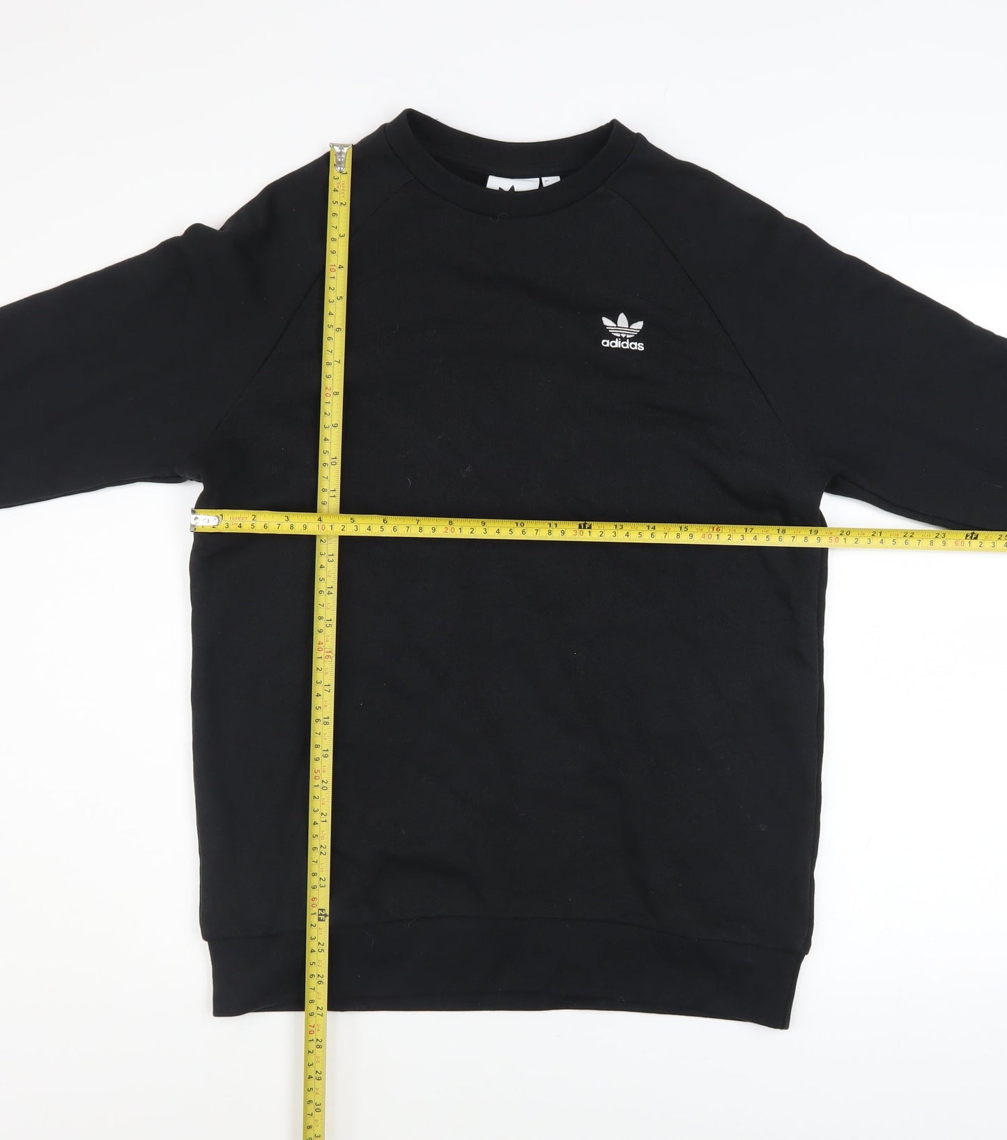 adidas Men's Black Crew Neck Pullover Sweatshirt Size S Sports Logo