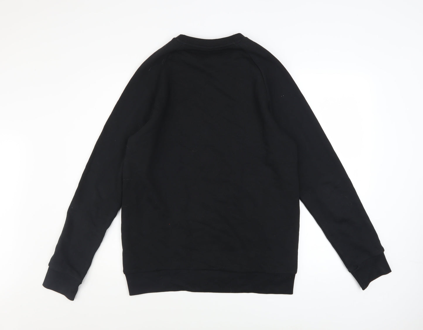 adidas Men's Black Crew Neck Pullover Sweatshirt Size S Sports Logo