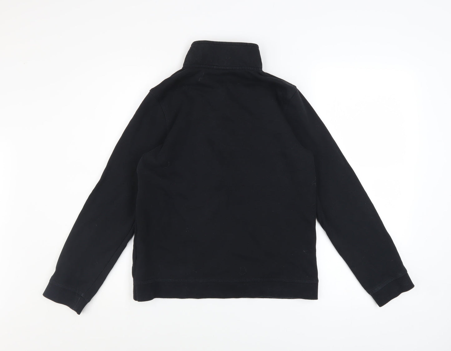 Nike Boys Black L 1/2 Zip Pullover Sweatshirt Cotton Blend Logo Top