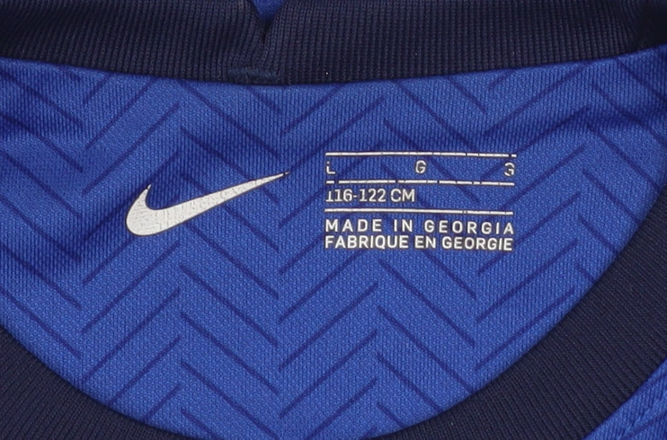 Nike Boys Blue Chelsea Football Jersey 6-7 Years Athletic Fit