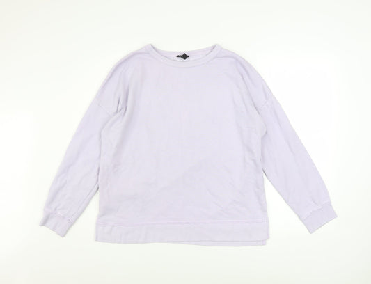Buffalo David Bitton Women's Lilac Pullover Sweatshirt Size M Cotton Blend
