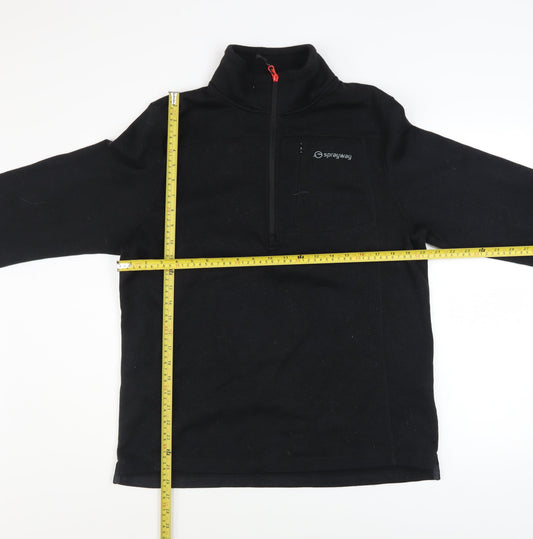Sprayway Men's Black Fleece 1/2 Zip Pullover Sweatshirt Size L