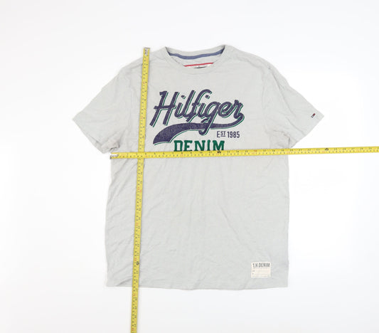Tommy Hilfiger Denim Men's Grey Graphic T-Shirt Size M