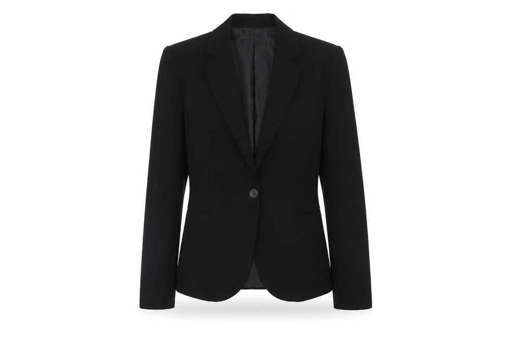 Zara Women Black Single-Breasted Blazer Size 10 Slim Fit