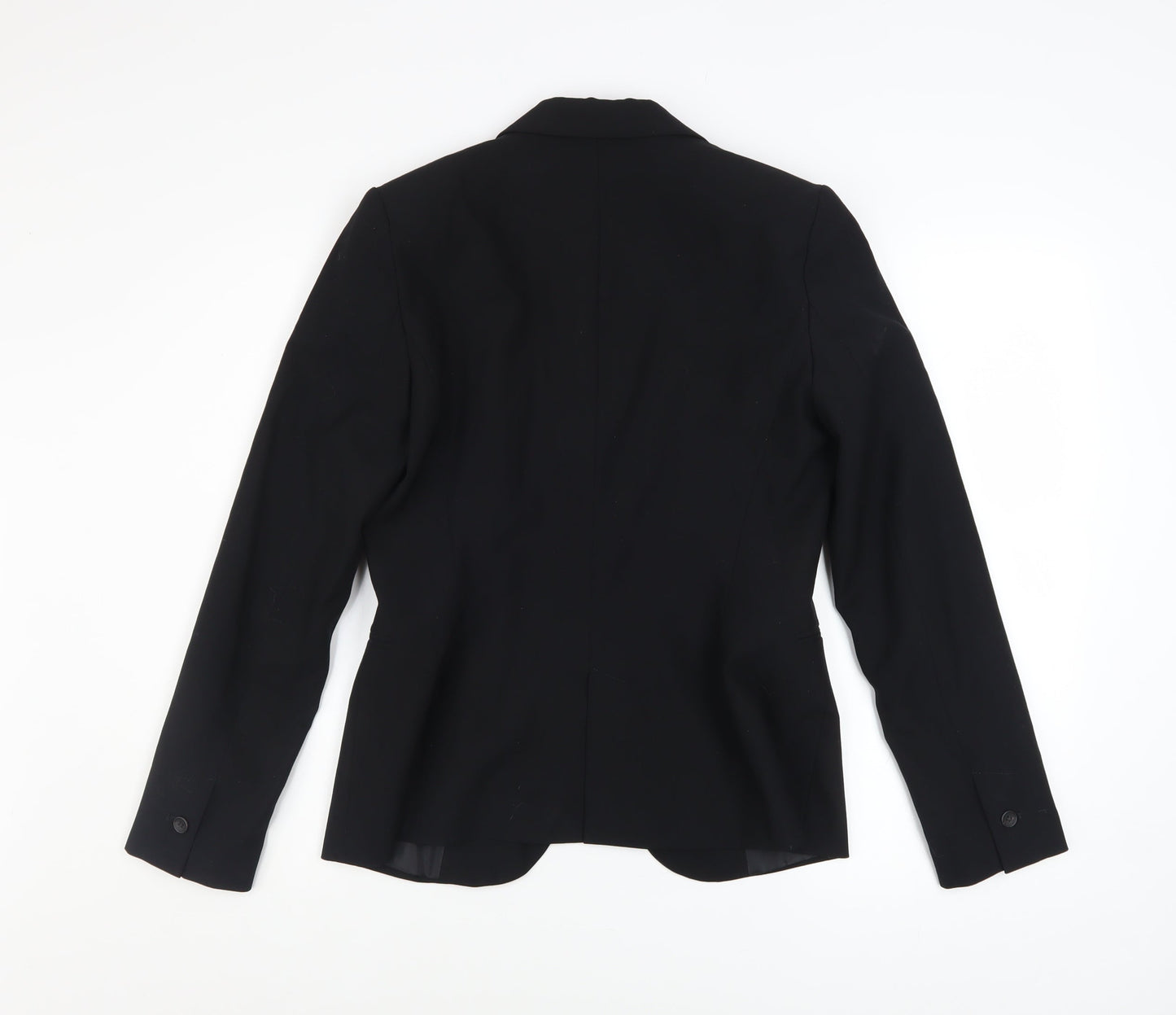 Zara Women Black Single-Breasted Blazer Size 10 Slim Fit