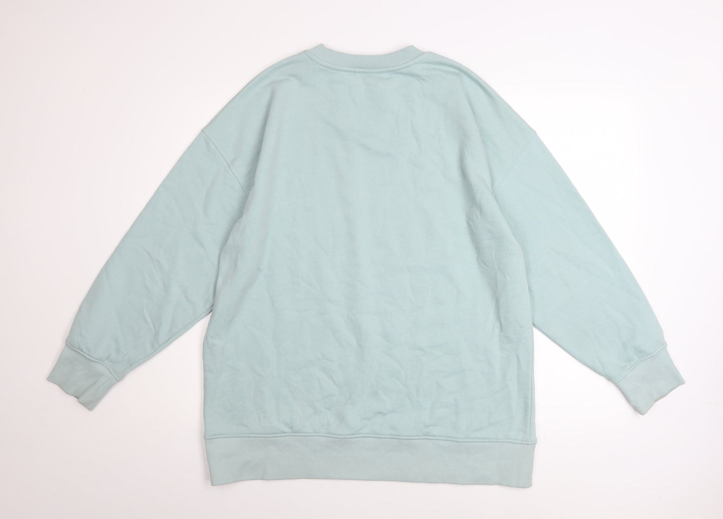 ZARA Men’s Mint Green Cotton Pullover Sweatshirt Size M