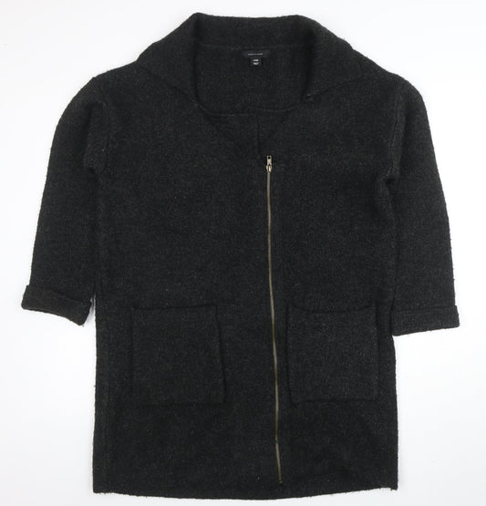 Atmosphere Women's Black Full Zip Chunky Knit Cardigan L